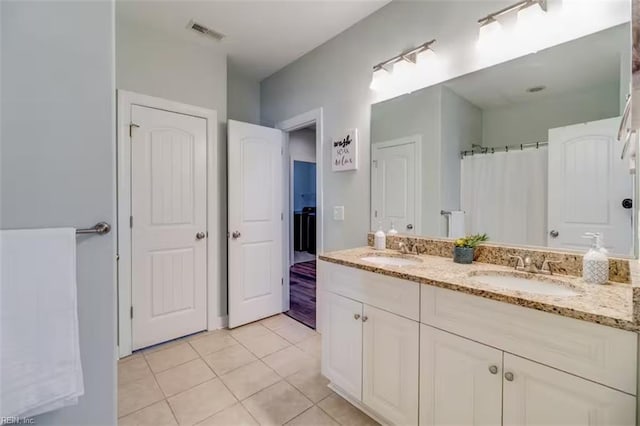 3216 Pretty Lake Ave Unit B, Norfolk, VA 23518 - full bath featuring tile patterned floors and double vanity