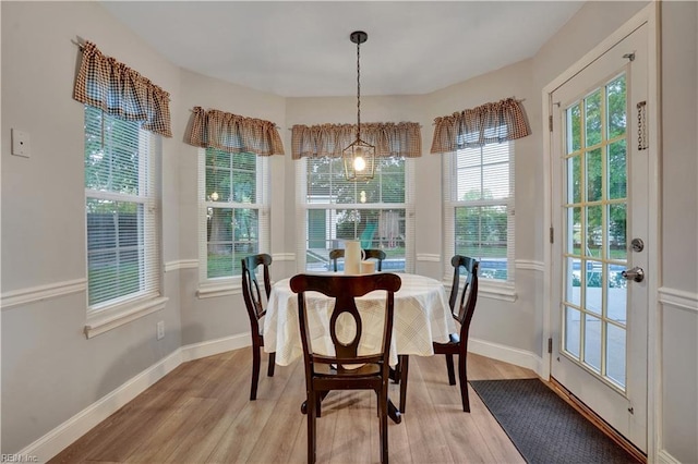 3121 Amador Dr, Virginia Beach, VA 23456 - dining room with light wood finished floors and baseboards