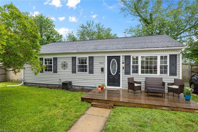 1812 Bancroft Dr, Hampton, VA 23663 - view of front of house with a deck and an outdoor living space