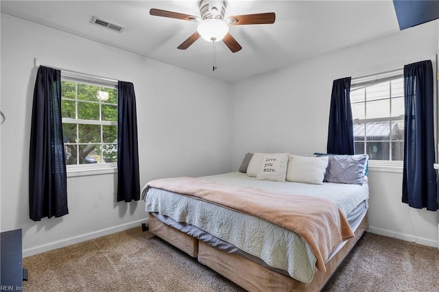 1812 Bancroft Dr, Hampton, VA 23663 - carpeted bedroom with baseboards and ceiling fan