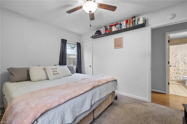 1812 Bancroft Dr, Hampton, VA 23663 - carpeted bedroom featuring baseboards and a ceiling fan