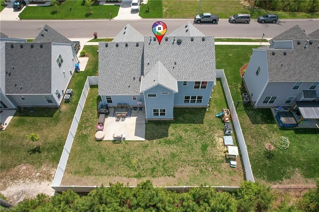 aerial perspective of suburban area