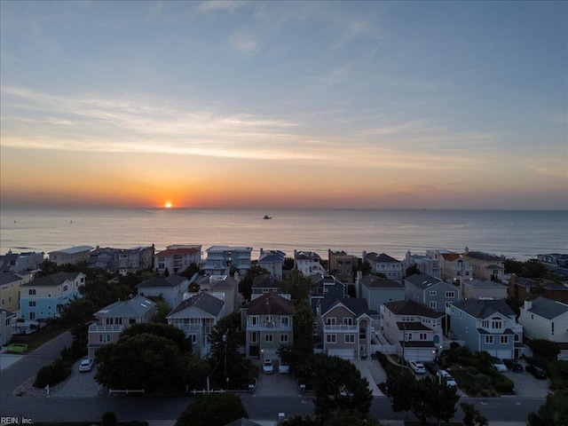 609 S Atlantic Ave, Virginia Beach, VA 23451 - aerial view at dusk of a water view and a residential view