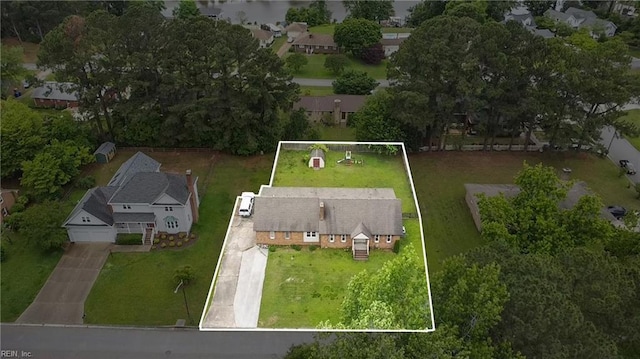 1237 Peachtree Dr, Suffolk, VA 23434 - aerial view of property's location with property boundaries highlighted