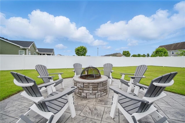 4030 Evan Cir, Suffolk, VA 23435 - view of patio / terrace featuring a fire pit