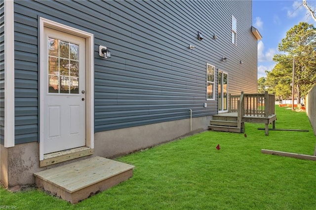 4780 Seal Ln, Virginia Beach, VA 23450 - entrance to property with a deck and a lawn