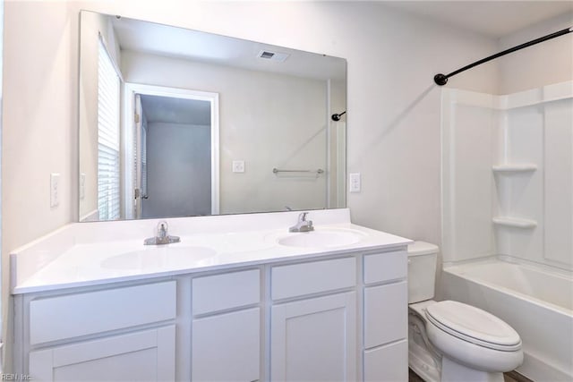 307 Lorraine Dr, Williamsburg, VA 23185 - full bath with toilet, double vanity, and bathing tub / shower combination