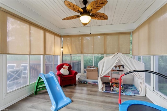 13 Dandy Point Rd, Hampton, VA 23664 - sunroom featuring ceiling fan