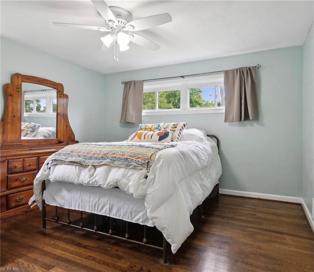 164 Findley Sq, Hampton, VA 23666 - bedroom featuring multiple windows, wood finished floors, baseboards, and a ceiling fan