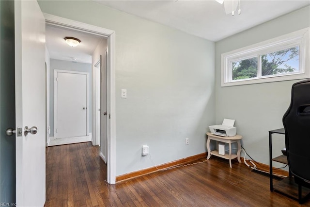 164 Findley Sq, Hampton, VA 23666 - office space with wood finished floors, baseboards, and a ceiling fan