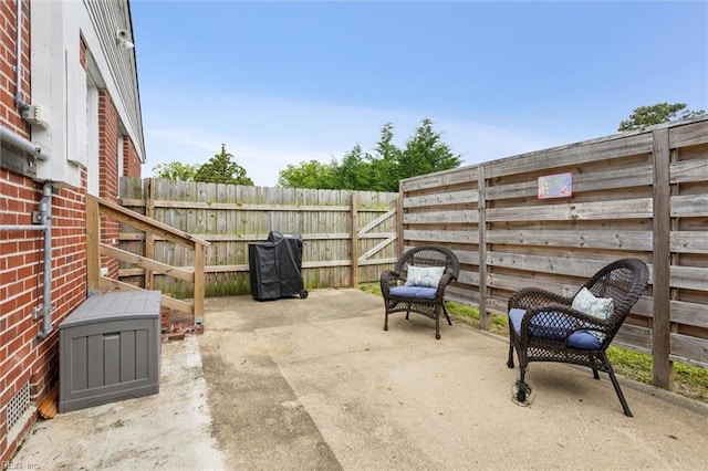 164 Findley Sq, Hampton, VA 23666 - view of patio / terrace with a fenced backyard and a grill
