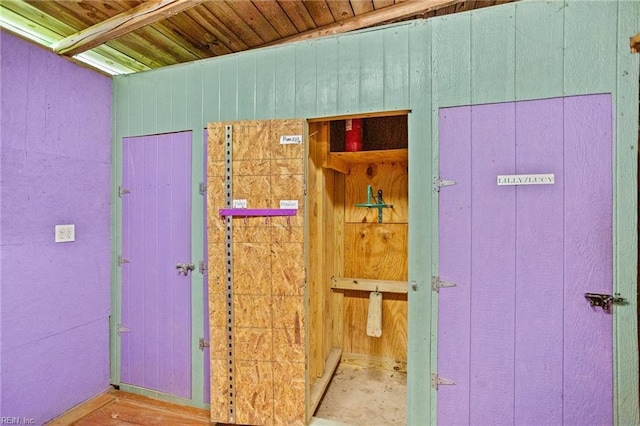 253 S George Washington Hwy, Chesapeake, VA 23323 - corridor with wood ceiling and wooden walls