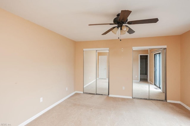 1705 Ocean Bay Dr, Virginia Beach, VA 23454 - unfurnished bedroom featuring light carpet, baseboards, and a ceiling fan