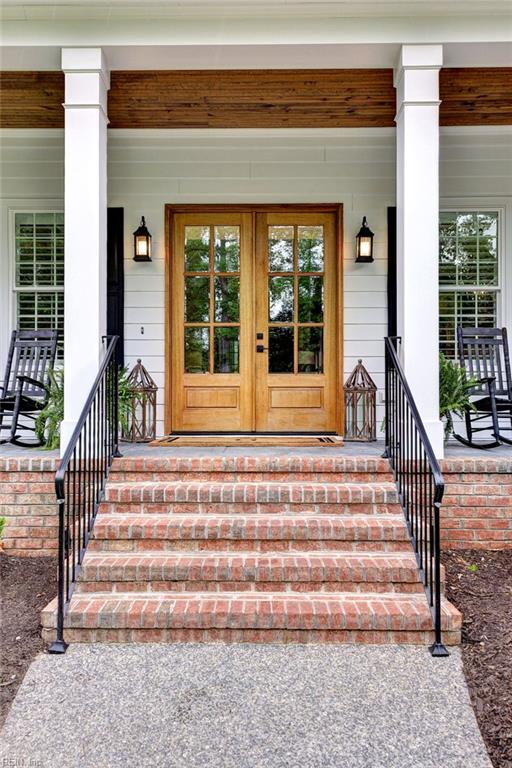 116 Formby, Williamsburg, VA 23188 - view of exterior entry featuring a porch and french doors