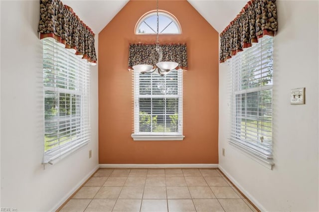 6017 Glen View Dr, Virginia Beach, VA 23464 - unfurnished dining area featuring healthy amount of natural light, lofted ceiling, and baseboards