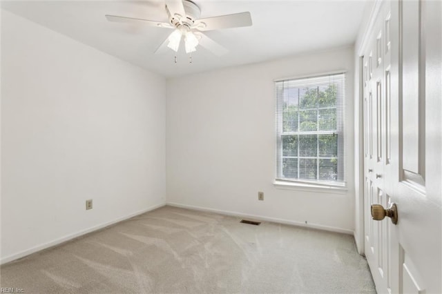 6017 Glen View Dr, Virginia Beach, VA 23464 - empty room with light colored carpet, baseboards, and ceiling fan
