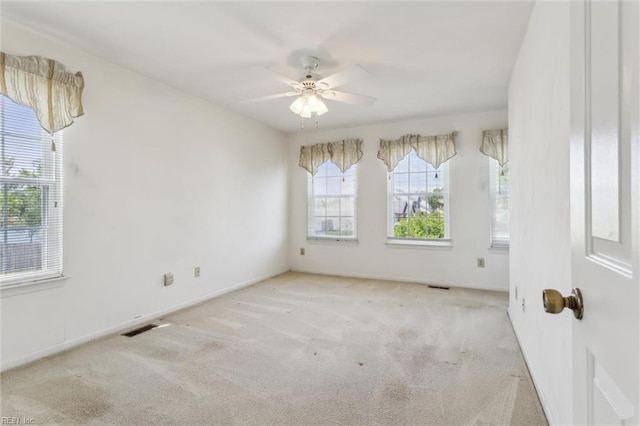 6017 Glen View Dr, Virginia Beach, VA 23464 - spare room featuring carpet flooring, a ceiling fan, and baseboards