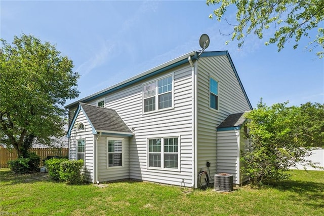 6017 Glen View Dr, Virginia Beach, VA 23464 - back of house featuring cooling unit and a shingled roof