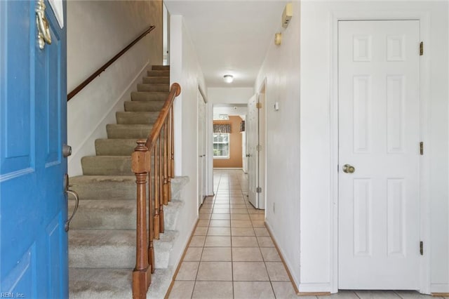 6017 Glen View Dr, Virginia Beach, VA 23464 - entryway featuring light tile patterned floors and stairway