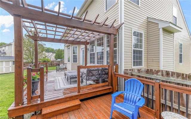 2230 Angler Ln, Chesapeake, VA 23323 - deck with a pergola and fence