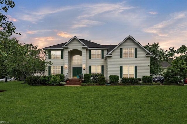 2537 Springhaven Dr, Virginia Beach, VA 23456 - colonial house featuring a front lawn