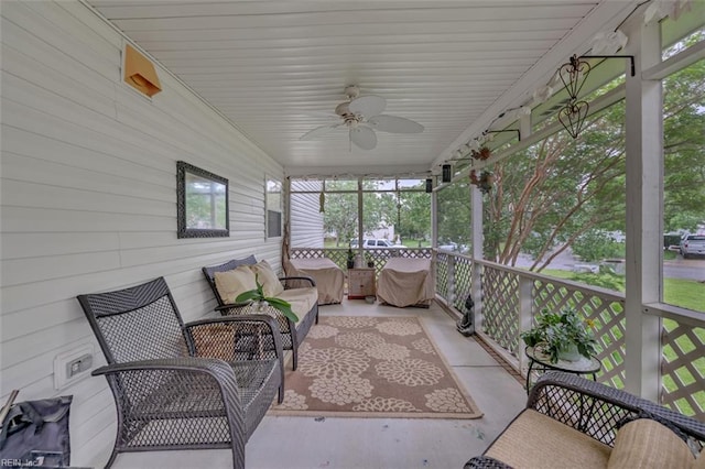 2537 Springhaven Dr, Virginia Beach, VA 23456 - sunroom / solarium featuring ceiling fan, healthy amount of natural light, and outdoor lounge area