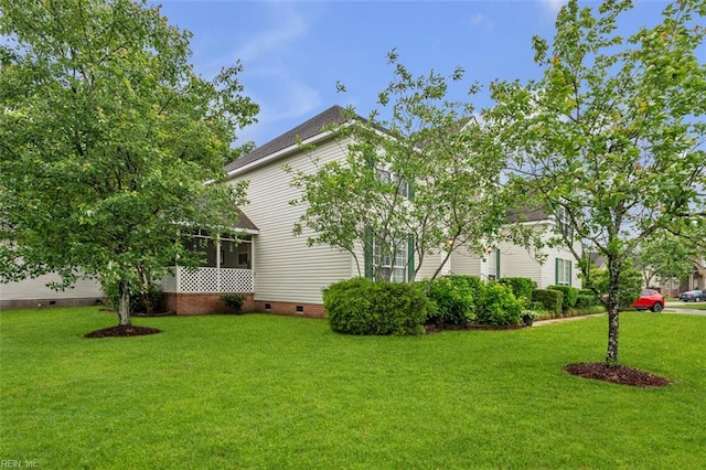 2537 Springhaven Dr, Virginia Beach, VA 23456 - view of green lawn with a sunroom