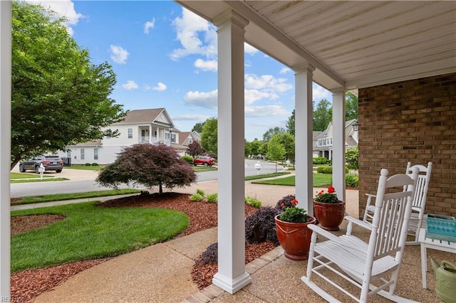2968 Elegance Ln, Virginia Beach, VA 23456 - view of patio / terrace with covered porch and a residential view