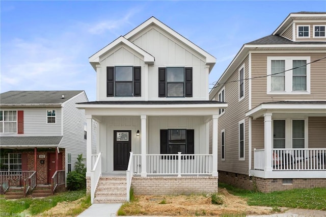 503 Middlesex St, Norfolk, VA 23523 - view of front facade featuring a porch and board and batten siding