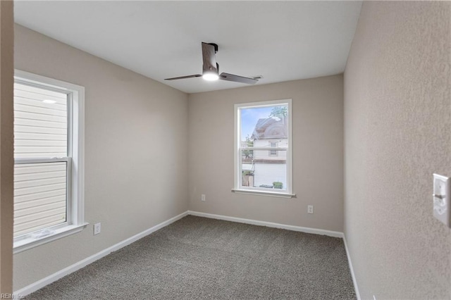 503 Middlesex St, Norfolk, VA 23523 - empty room with a ceiling fan, carpet flooring, and baseboards