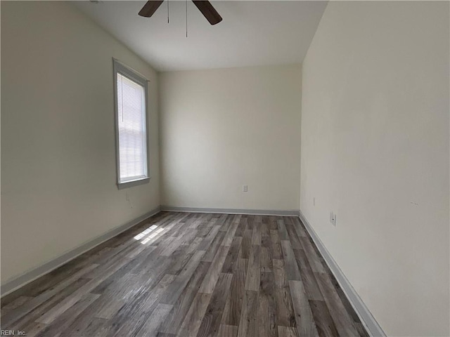 103 Lawrence Dr, Elizabeth City, NC 27909 - empty room with ceiling fan, wood finished floors, and baseboards