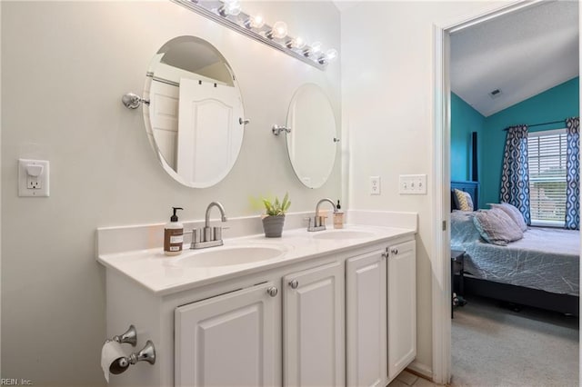 5049 Kelso St, Suffolk, VA 23435 - ensuite bathroom with vaulted ceiling and double vanity