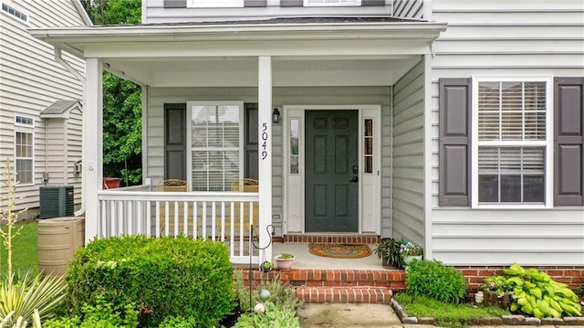 5049 Kelso St, Suffolk, VA 23435 - property entrance with covered porch and cooling unit