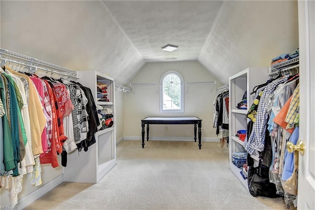840 Forest Glade Dr, Chesapeake, VA 23322 - spacious closet featuring lofted ceiling and carpet