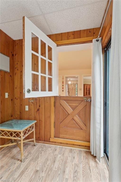 122 Archer Rd, Newport News, VA 23606 - rec room with wood walls and light wood-type flooring