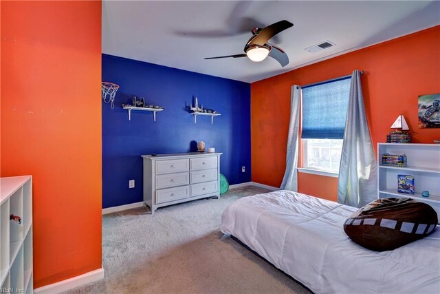 20 Pickins Dr, Poquoson, VA 23662 - carpeted bedroom with a ceiling fan and baseboards