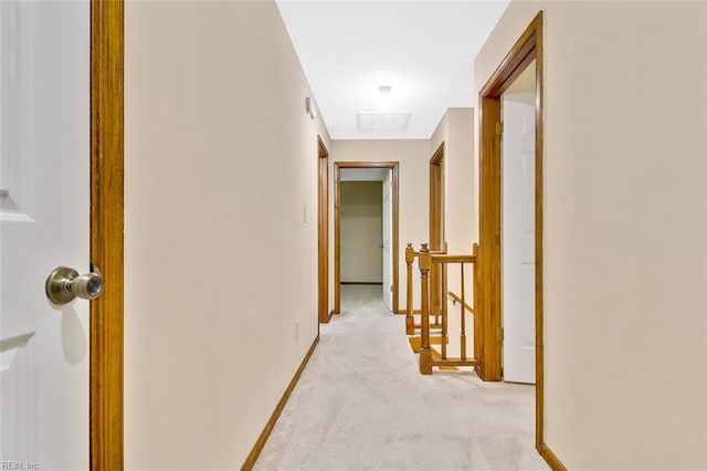 810 Erskine St, Hampton, VA 23666 - corridor featuring light carpet, baseboards, and an upstairs landing
