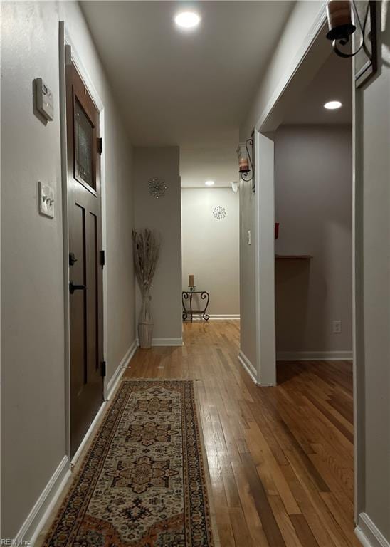 2800 Candlewood Cir, Chesapeake, VA 23324 - corridor with light wood finished floors, baseboards, and recessed lighting