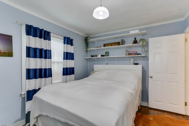 8140 Kenwood Dr, Norfolk, VA 23518 - bedroom with crown molding and wood finished floors