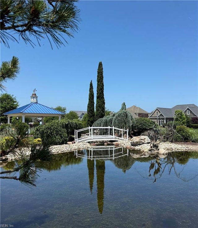 107 Hamilton Ct, Suffolk, VA 23435 - dock area featuring a gazebo and a water view