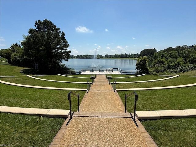 107 Hamilton Ct, Suffolk, VA 23435 - view of home's community with a water view and a yard