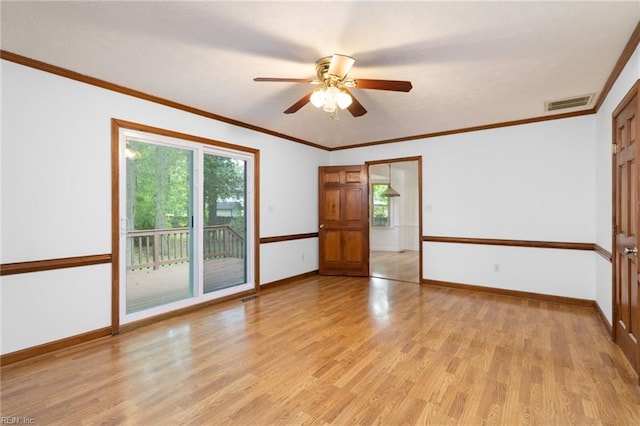 25 Hunter Trce, Hampton, VA 23669 - unfurnished room featuring healthy amount of natural light, light wood-style flooring, baseboards, and ornamental molding