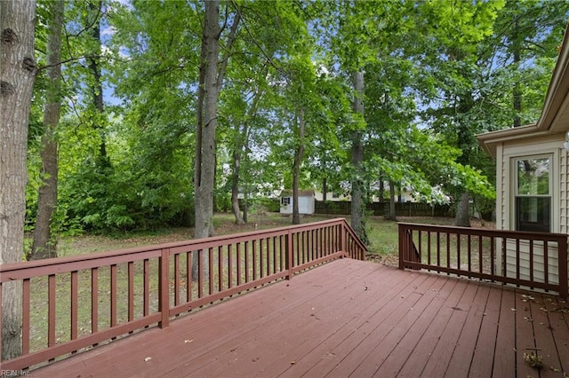 25 Hunter Trce, Hampton, VA 23669 - deck featuring an outdoor structure and a storage unit