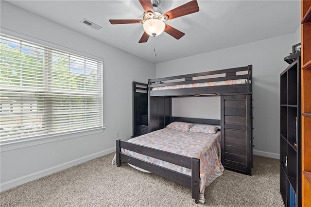 3925 Grand Isle Dr, Chesapeake, VA 23323 - bedroom featuring carpet floors, baseboards, and ceiling fan