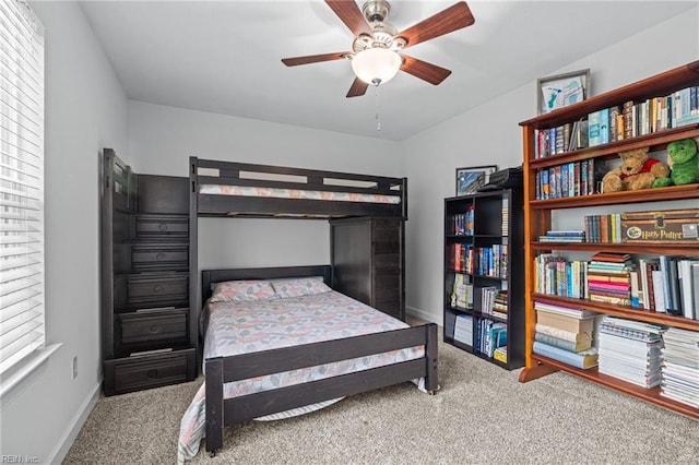 3925 Grand Isle Dr, Chesapeake, VA 23323 - bedroom featuring carpet flooring, baseboards, and a ceiling fan