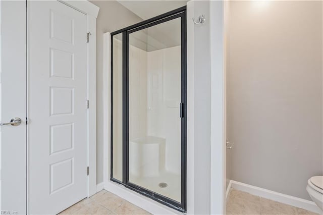 1278 Little Bay Ave Unit B, Norfolk, VA 23503 - full bathroom featuring a shower stall, tile patterned flooring, and baseboards