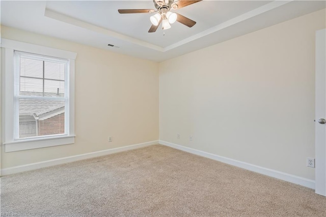 1278 Little Bay Ave Unit B, Norfolk, VA 23503 - carpeted spare room featuring a raised ceiling, baseboards, and ceiling fan