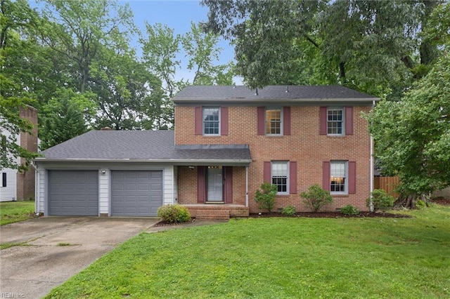 155 Wilderness Rd, Hampton, VA 23669 - view of front of home with an attached garage, concrete driveway, and brick siding