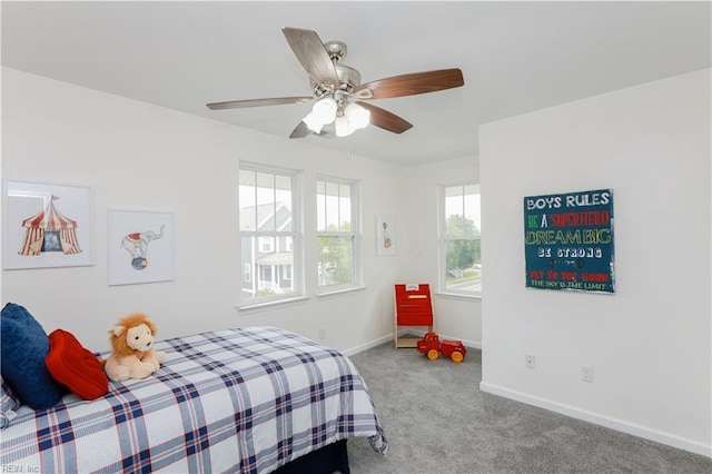 1060 Fairgrounds Ln, Suffolk, VA 23434 - bedroom featuring carpet floors, baseboards, and a ceiling fan