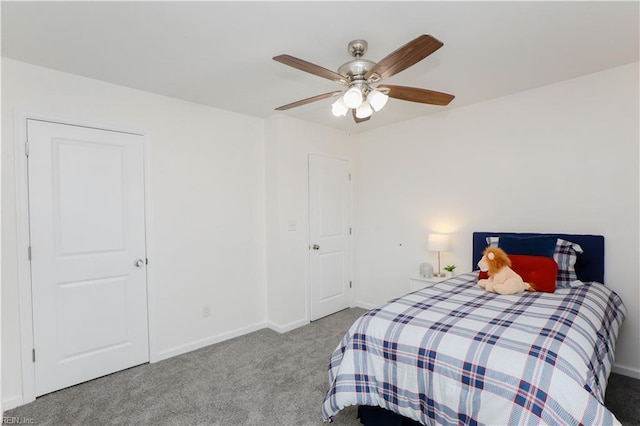 1060 Fairgrounds Ln, Suffolk, VA 23434 - bedroom with carpet flooring, baseboards, and ceiling fan